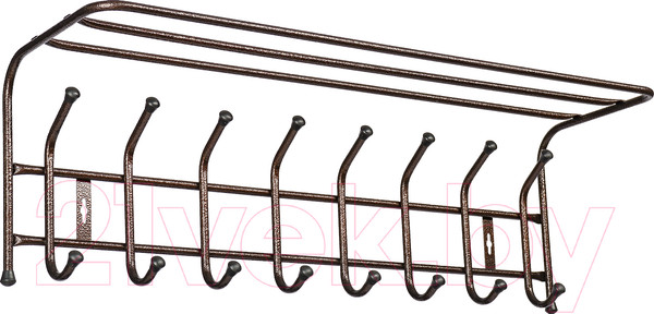 Изображение товара Вешалка для одежды Ника ВП8 с полкой (медный антик)