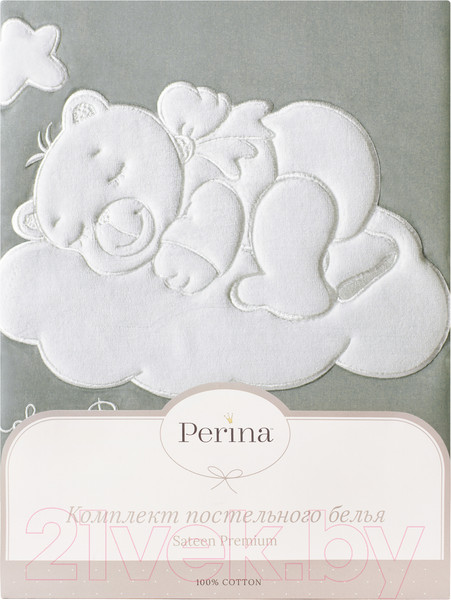 Изображение товара Комплект постельный для малышей Perina Бамбино / ББ3-01.1 (3 предмета, олива)