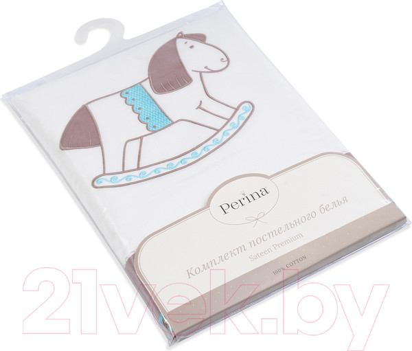 Изображение товара Комплект постельный для малышей Perina Жила-была Лошадка / ЖБ3-01.4