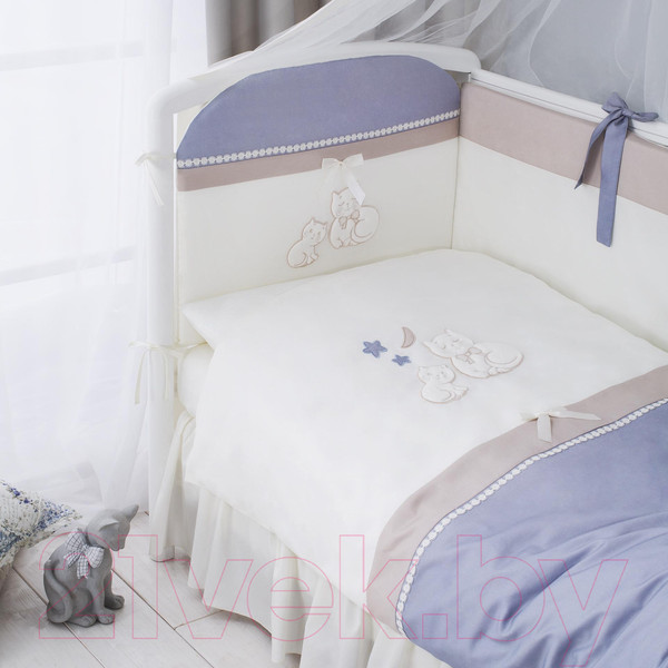Изображение товара Комплект постельный для малышей Perina Котята / КТ3-01.4 (3 предмета, лазурь)