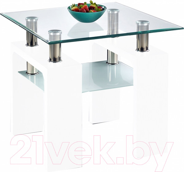 Изображение товара Журнальный столик Halmar Diana H Kwadrat (белый лак)