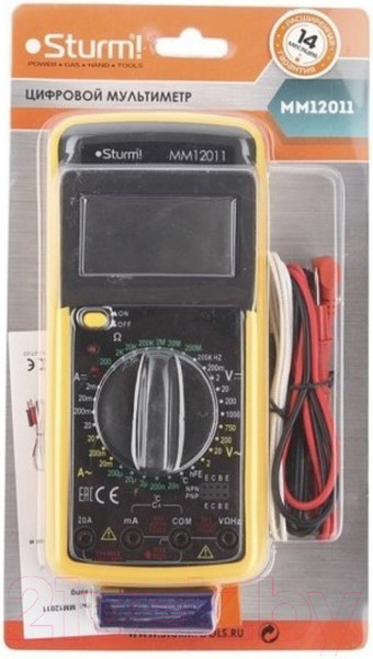 Изображение товара Мультиметр цифровой Sturm! MM12011