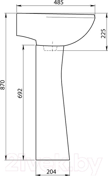 Изображение товара Умывальник Santeri Соната 131112S0011B0