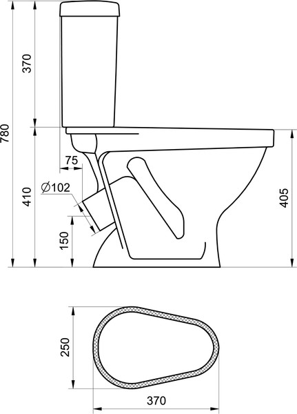 Изображение товара Унитаз напольный Santeri Форвард 1P2052S0100BF