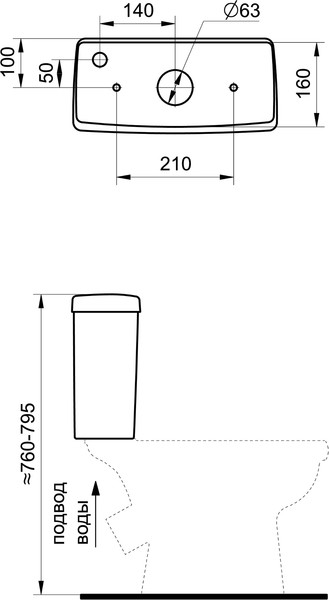 Изображение товара Унитаз напольный Santeri Форвард 1P2052S0100BF