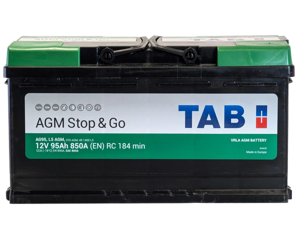 Изображение товара Автомобильный аккумулятор TAB Stop&Go AGM 213090 (95 А/ч)