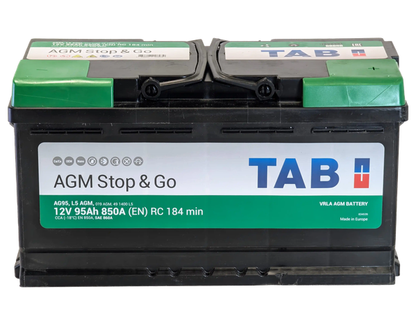 Изображение товара Автомобильный аккумулятор TAB Stop&Go AGM 213090 (95 А/ч)