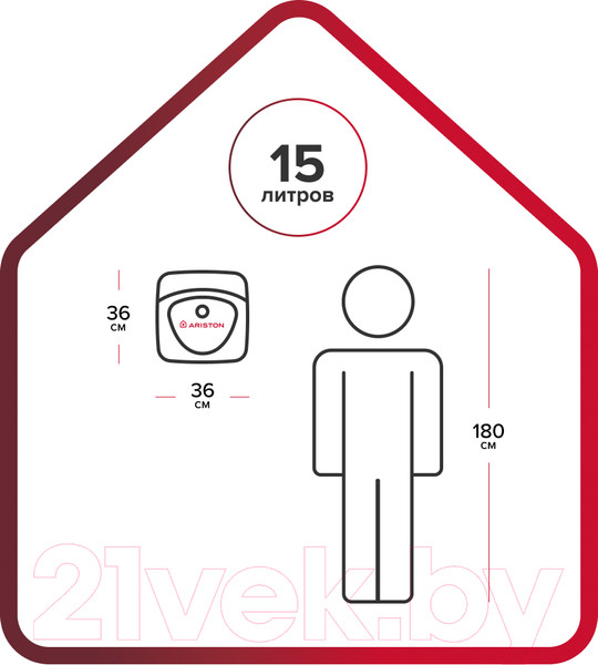 Изображение товара Накопительный водонагреватель Ariston ABS Andris Lux 15 UR (3100607)