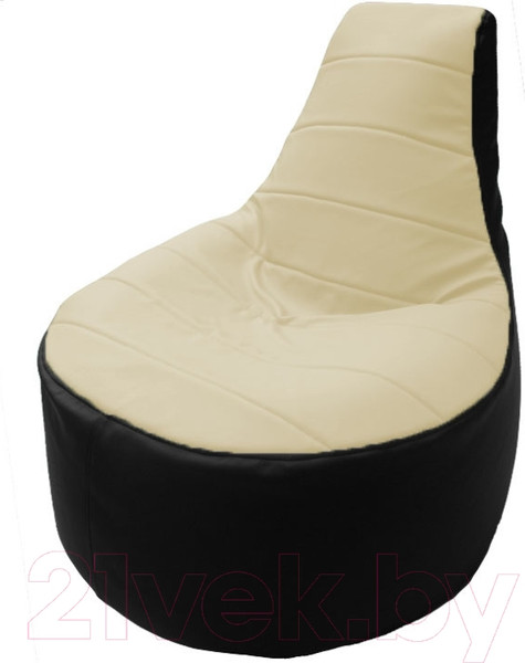 Изображение товара Бескаркасное кресло Flagman Трон Т1.3-10 (белый/черный)