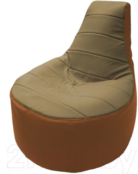 Изображение товара Бескаркасное кресло Flagman Трон Т1.3-21 (бежевый/оранжевый)