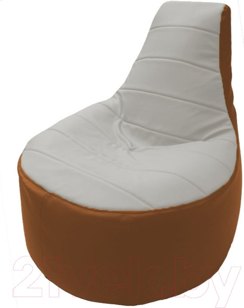 Изображение товара Бескаркасное кресло Flagman Трон Т1.3-22 (белый/оранжевый)