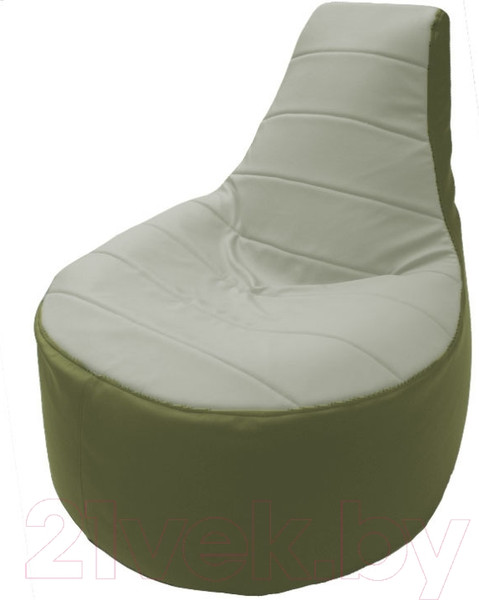 Изображение товара Бескаркасное кресло Flagman Трон Т1.3-28 (белый/оливковый)