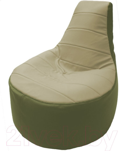 Изображение товара Бескаркасное кресло Flagman Трон Т1.3-31 (светло-бежевый/оливковый)