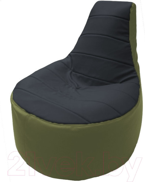 Изображение товара Бескаркасное кресло Flagman Трон Т1.3-32 (черный/оливковый)