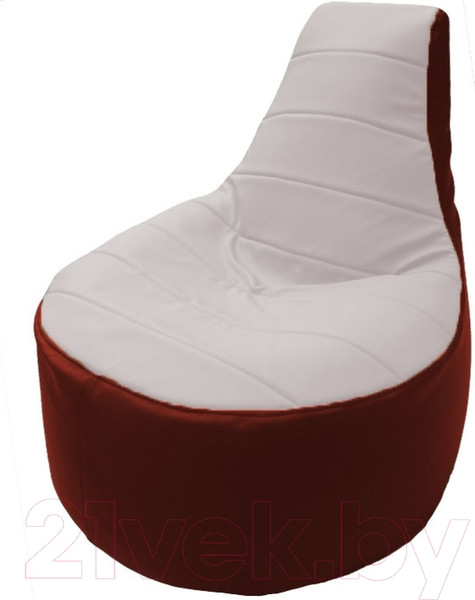 Изображение товара Бескаркасное кресло Flagman Трон Т1.3-39 (белый/красный)