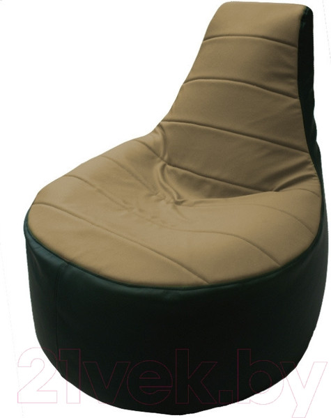 Изображение товара Бескаркасное кресло Flagman Трон Т1.3-43 (бежевый/зеленый)