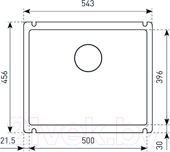 Изображение товара Мойка кухонная Zigmund & Shtain Integra 500 (топленное молоко)