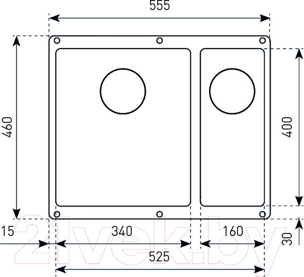 Изображение товара Мойка кухонная Zigmund & Shtain Integra 500.2 (молодое шампанское)