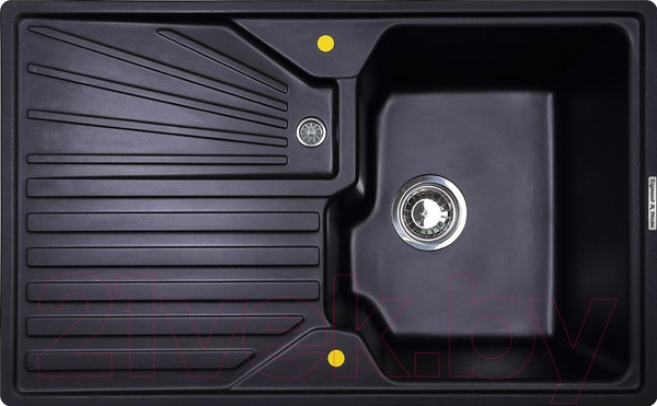 Изображение товара Мойка кухонная Zigmund & Shtain Kaskade 800 (черный базальт)