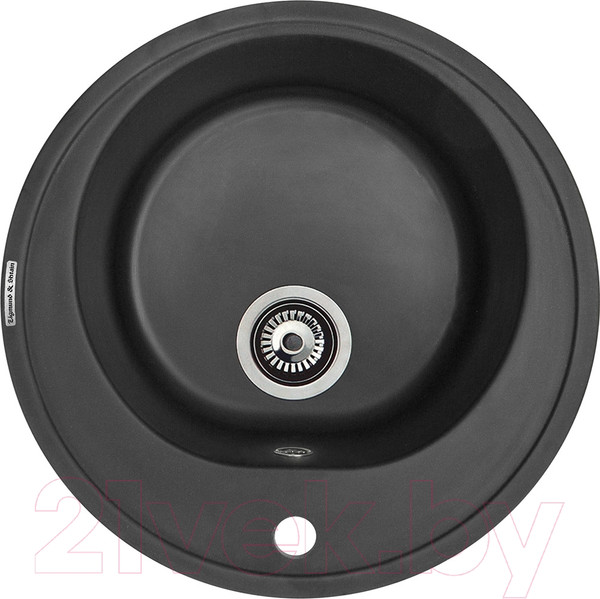 Изображение товара Мойка кухонная Zigmund & Shtain Kreis 505 (черный базальт)