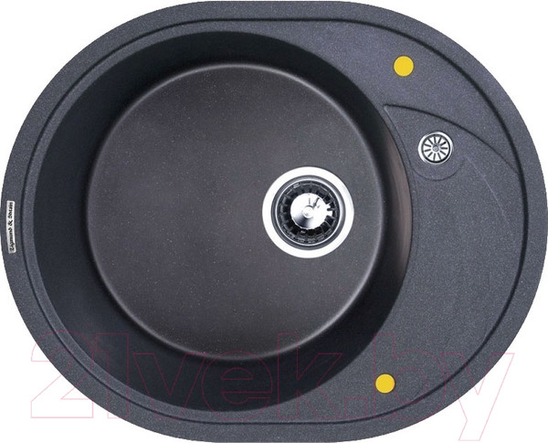 Изображение товара Мойка кухонная Zigmund & Shtain Kreis OV 575 (темная скала)