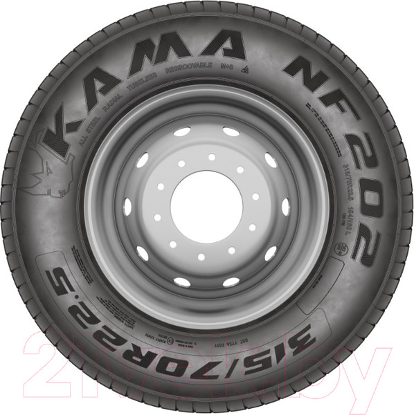 Изображение товара Грузовая шина KAMA NF 202 215/75R17.5 126/124M M+S Рулевая