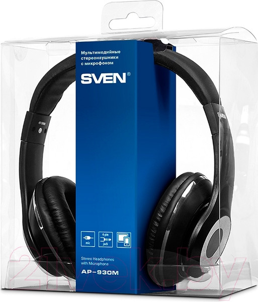 Изображение товара Наушники-гарнитура Sven AP-930M (черный)