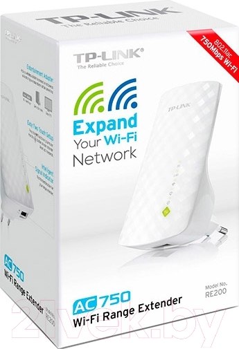 Изображение товара Усилитель беспроводного сигнала TP-Link AC750 RE200