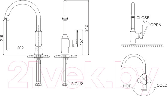 Изображение товара Смеситель Bravat Opal F7125183CP
