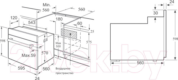 Изображение товара Газовый духовой шкаф Korting OGG541CFX