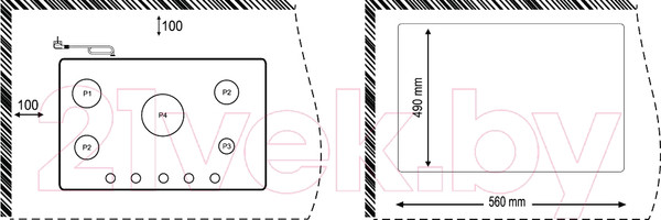 Изображение товара Газовая варочная панель Korting HG765CTX