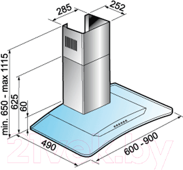 Изображение товара Вытяжка купольная Korting KHC9954X