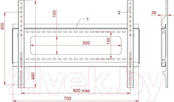Изображение товара Кронштейн для телевизора PL 600.B