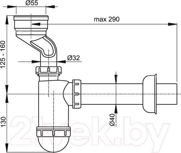 Изображение товара Сифон Alcadrain A45A