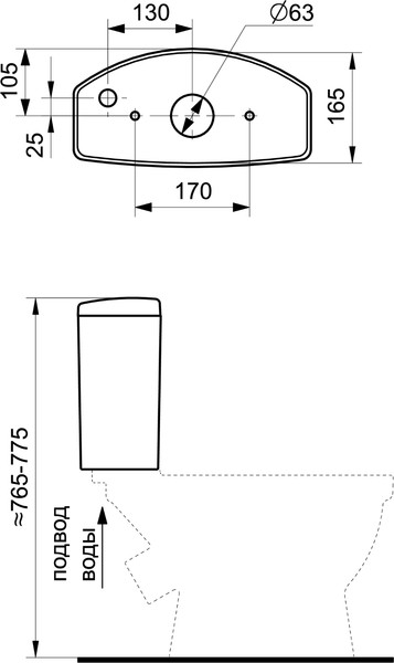 Изображение товара Унитаз напольный Santek Алькор 1WH302196