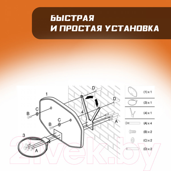 Изображение товара Баскетбольный щит Sundays ZY-006