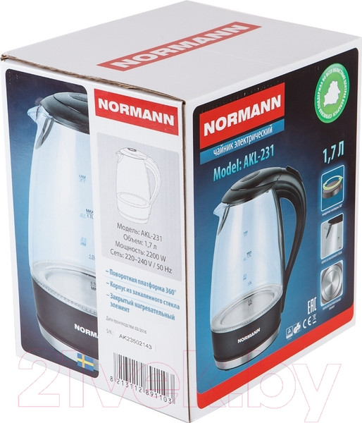 Изображение товара Электрочайник Normann AKL-231