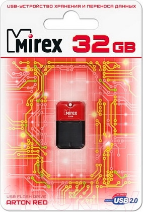Изображение товара USB flash накопитель Mirex Arton Red 32GB (13600-FMUART32)