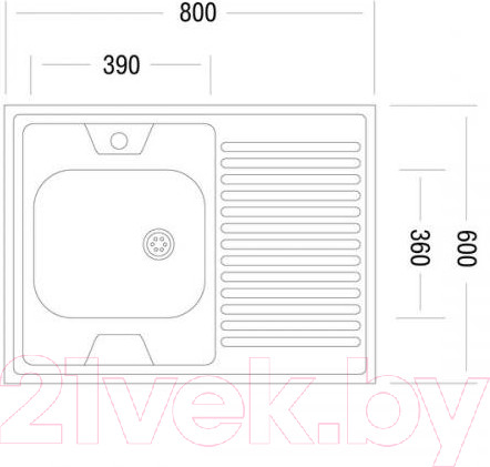 Изображение товара Мойка кухонная Ukinox STD800.600 4C 0R