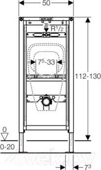Изображение товара Инсталляция для писсуара Geberit Duofix 111.686.00.1