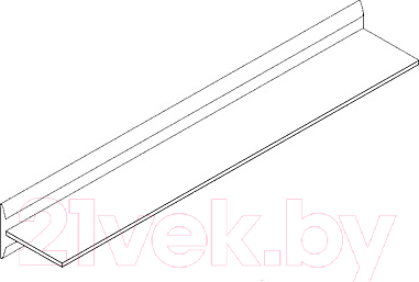 Изображение товара Полка Black Red White Azteca S205-P/2/11 (белый блеск)