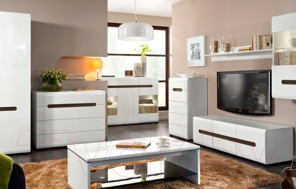 Изображение товара Полка Black Red White Azteca S205-P/2/15 (белый блеск)