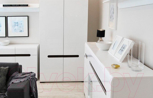 Изображение товара Полка Black Red White Azteca S205-P/2/15 (белый блеск)