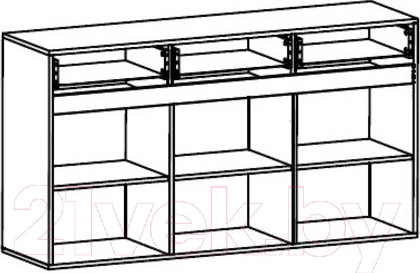 Изображение товара Тумба Black Red White Azteca S205-KOM3D3S/8/15 (белый/белый блеск)