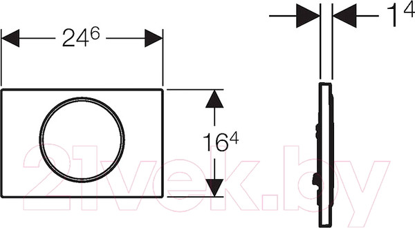 Изображение товара Кнопка для инсталляции Geberit Sigma 10 New 115.758.KN.5