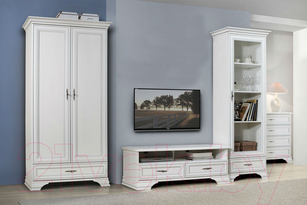 Изображение товара Тумба Black Red White Kentaki S320-KOM2W3S1B (белый/белый)