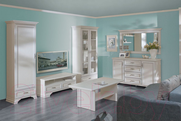 Изображение товара Тумба Black Red White Kentaki S320-KOM2W3S1B (белый/белый)