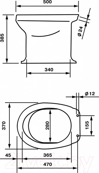 Изображение товара Дачный унитаз Оскольская керамика Дачный