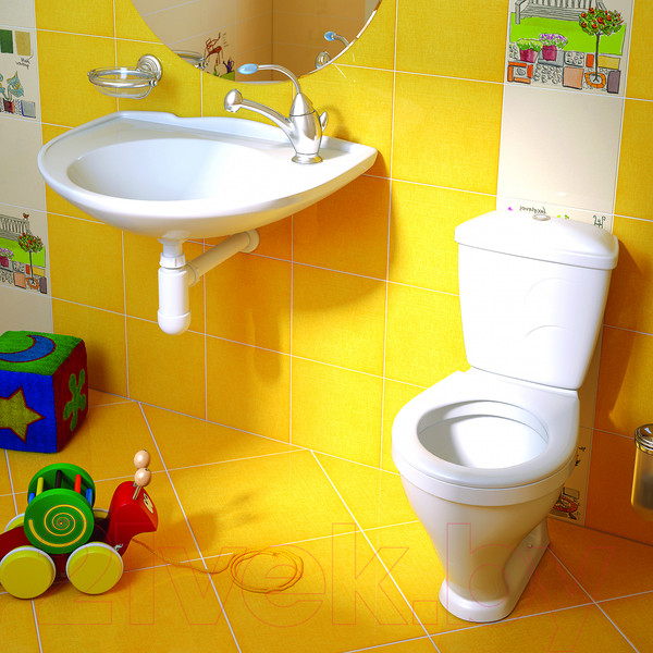 Изображение товара Унитаз напольный Оскольская керамика Детский (белый блеск)