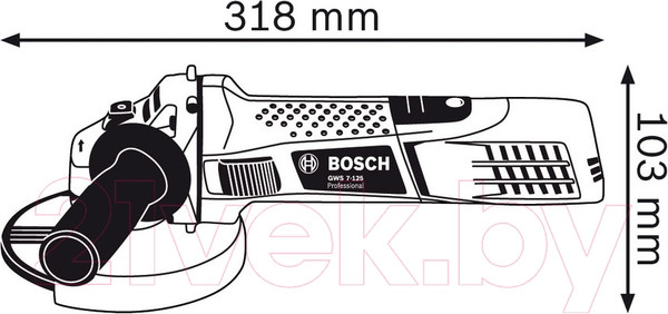 Изображение товара Профессиональная угловая шлифмашина Bosch GWS 7-125 (0.601.388.108)